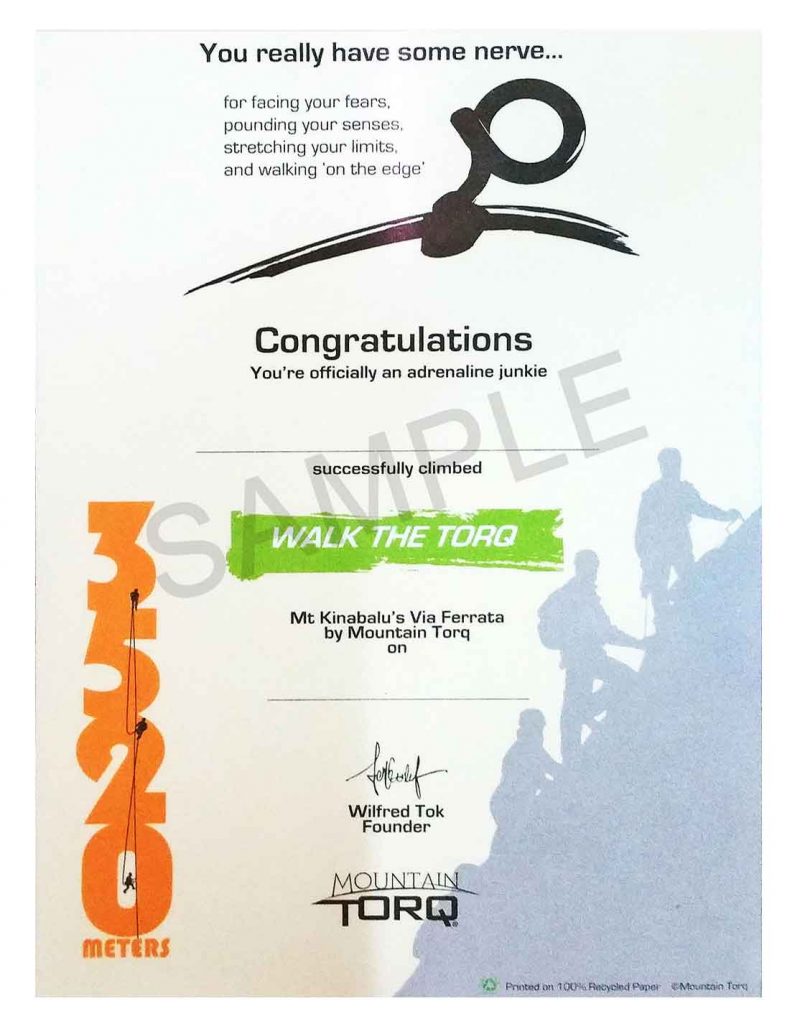 Climb Certificates Borneo Calling